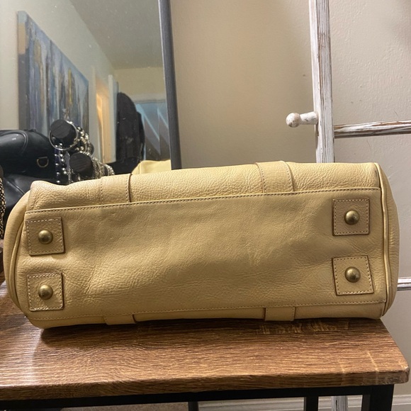 Authentic Mulberry Bayswater beige pebbled leather padlock flap hand tote bag - Picture 5 of 16